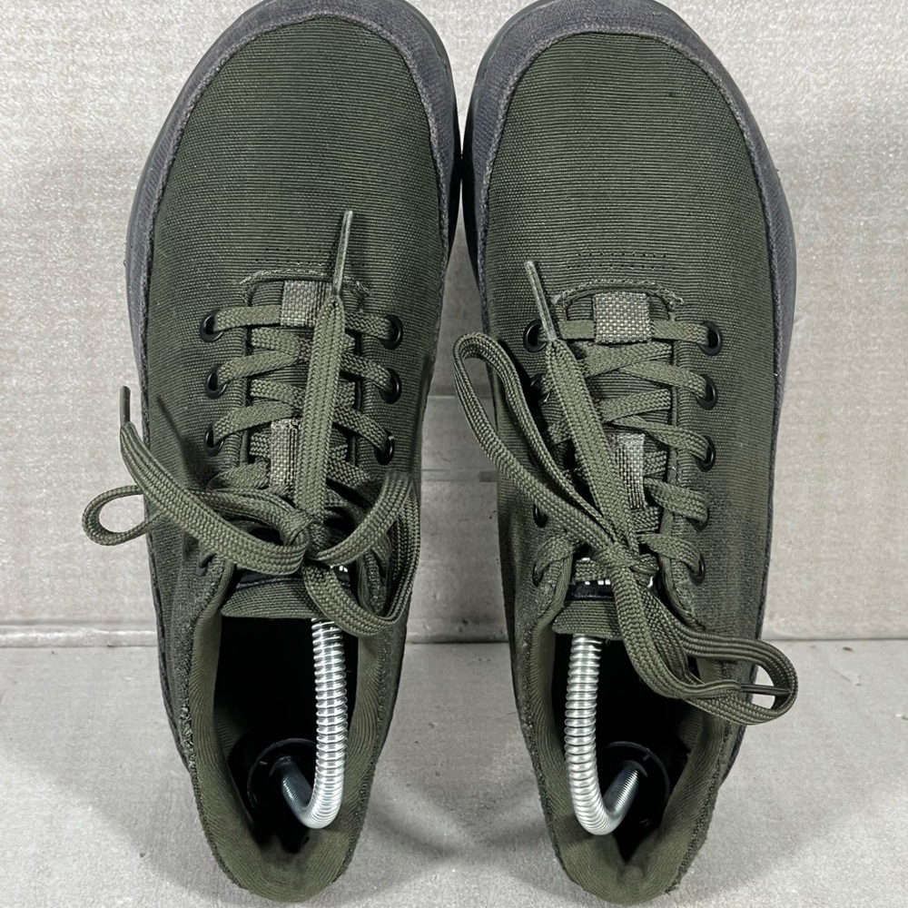NOBULL Unisex Training Shoes Men's 6.5/Women's 8 Green Army Canvas Lace Up - Picture 3 of 9